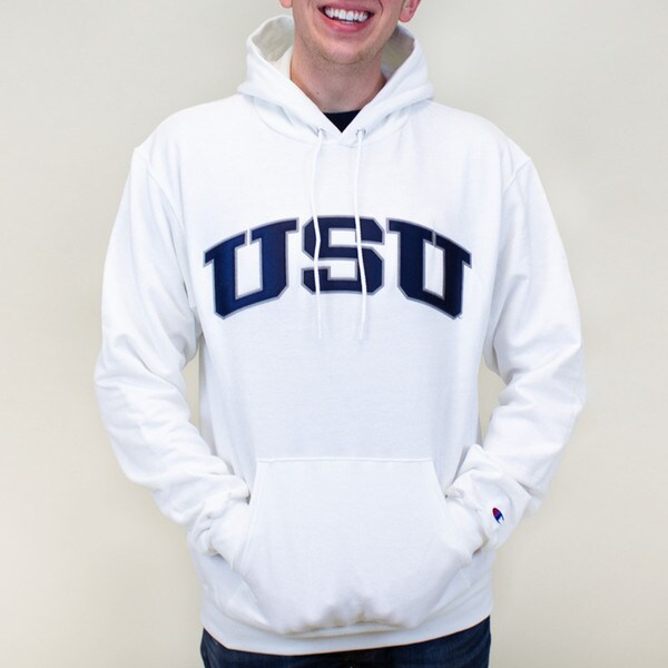 champion usu hoodie white